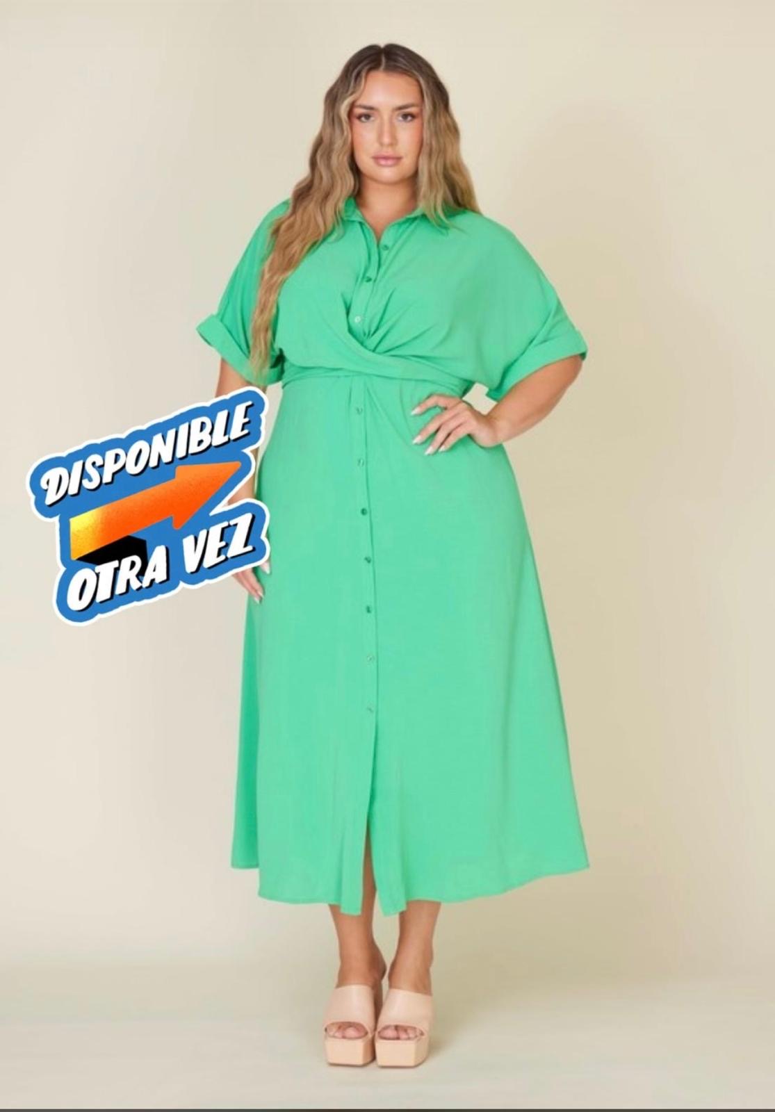 Curvy Solid Color Maxidress