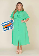 Curvy Solid Color Maxidress