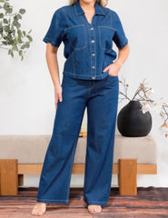 Curvys Denim Pants Set