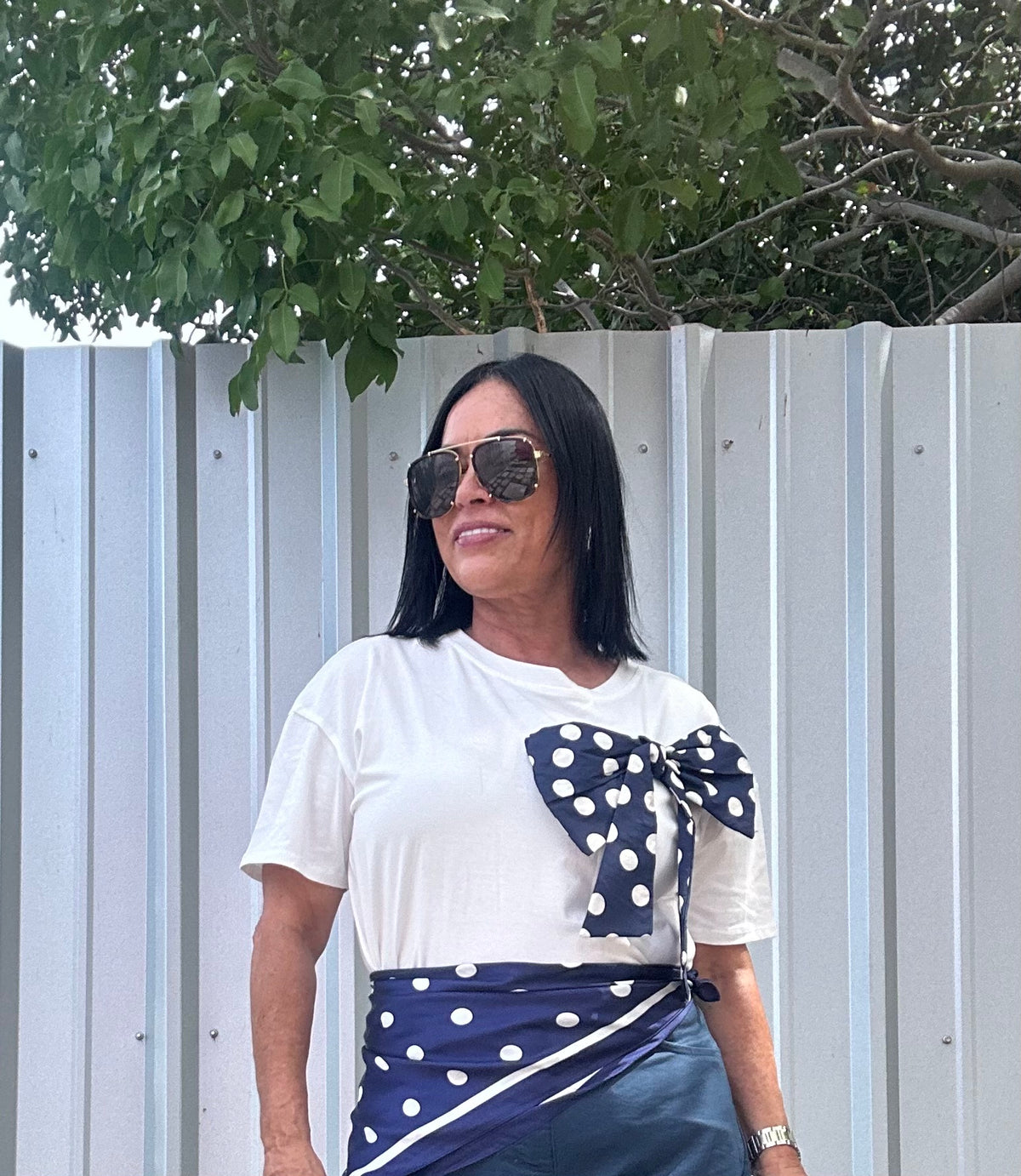 Polka Dots Bow Tshirt
