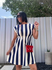Navy & Cream Dress