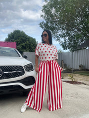 Red Stripes Palazzo
