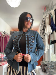 Denim Military Jacket