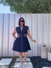 Navy & Silver Dress