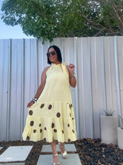 Lino Polka Dot Dress