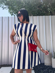 Navy & Cream Dress