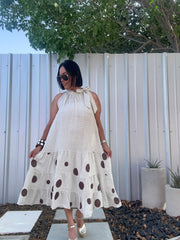Lino Polka Dot Dress