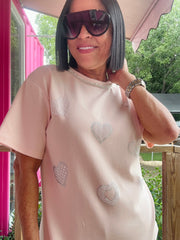 Rainstone & Pearl Heart Top