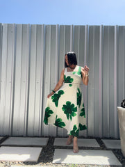 Green Flowers Dress