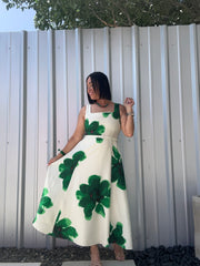 Green Flowers Dress