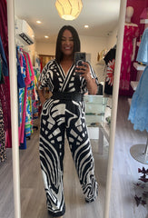 Jumpsuit black & white