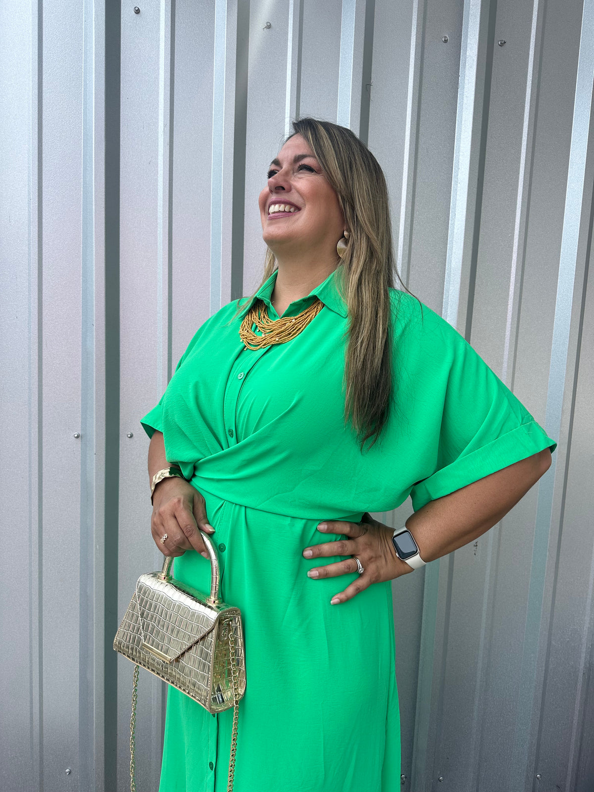 Curvy Solid Color Maxidress