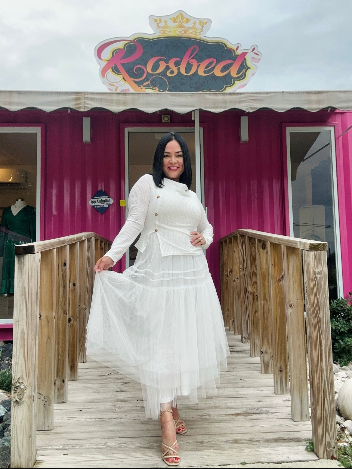 White Dress Skirt tull