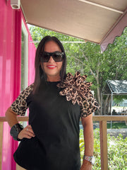 Top Flower animal print