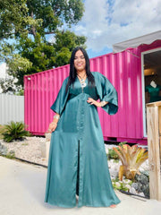 Green Satin Dress