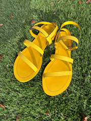 Yellow Strap Sandals